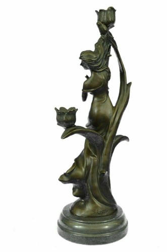 DE COLECCIÓN IMPERIO FRANCÉS LATÓN BRONCE CANDELABRO CANDELABRO CANDELABRO ARTE FUNDIDO EN CALIENTE - Imagen 3 de 10