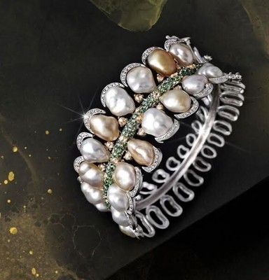 Baroque Pearl Tennis Bracelet 925 Sterling Silver Glorious Luxury Fine Jewelry