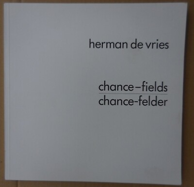 Herman de Vries - chance-fields, an essay on the topology of randomness -1973