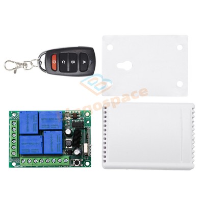 433Mhz 4CH Relay Receiver Module RF Transmitter Wireless Remote Control Switch