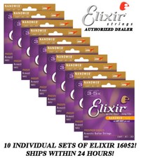 10 SETS ELIXIR 16052 NANOWEB ACOUSTIC GUITAR ...