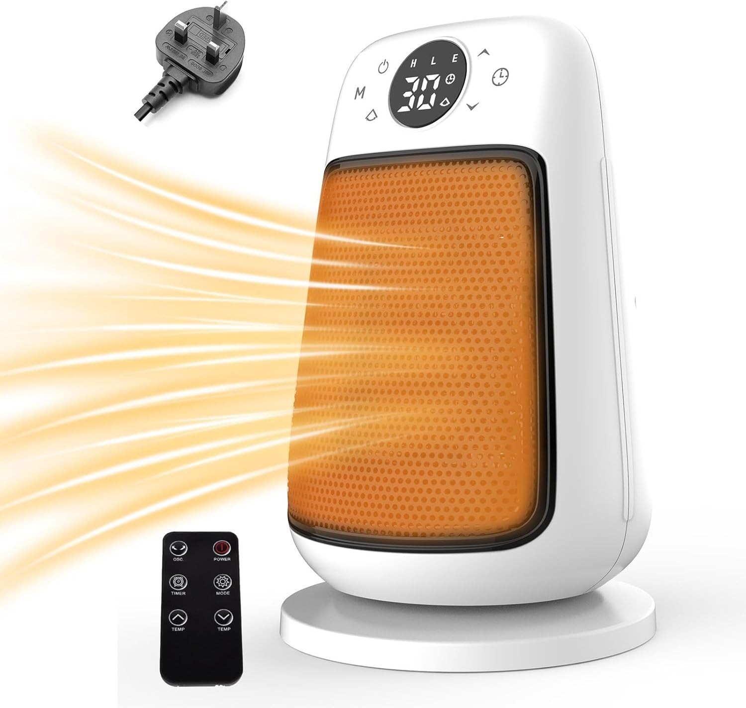AIUOKYA Electric Space Heater with Fan 1500W Heaters - Home Portable Low Energy