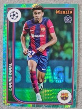 Card topps Merlin Yamal Lamine holo verde acqua 2024-25 RC Barcellona