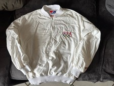 white vintage usa olympics jacket Size Large