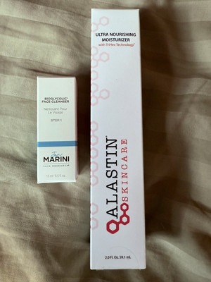 ALASTIN Ultra Nourishing Moisturizer 2 oz PLUS Marini BioGlycolic Cleanser