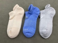 3 Pairs Bombas Solid Honeycomb Ankle Socks Women Size S 4-7