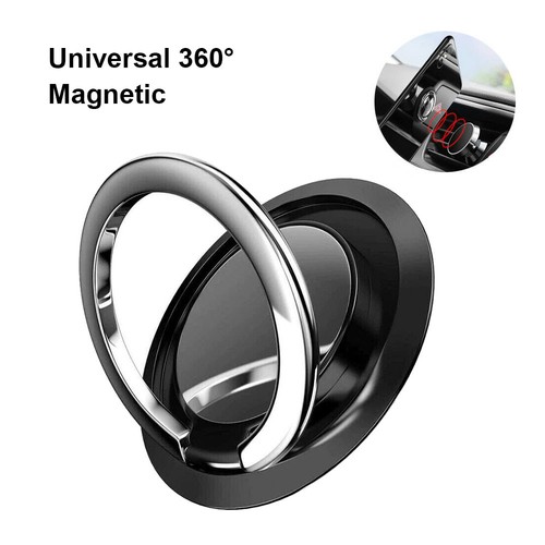 1 Pack Finger Ring Holder Stand 360° Rotating For Cell Phone Car Magnetic Mount - Picture 3 of 9