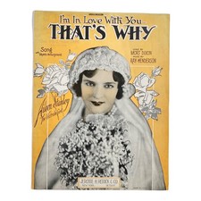 1926 I'm In Love With You, That's Why - Aileen Stanley - Vintage Sheet Music