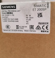 SIEMENS SIMATIC F-CPU 1510SP- F-1 PN 6ES7 510...