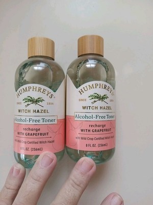 6X Humphreys Recharge Witch Hazel Grapefruit Alcohol Free Toner 8 Ounce NEW 