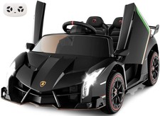 2 Seater Ride on Car, 12V 4WD Licensed Lamborghini Veneno Powered Vehicle wit...
