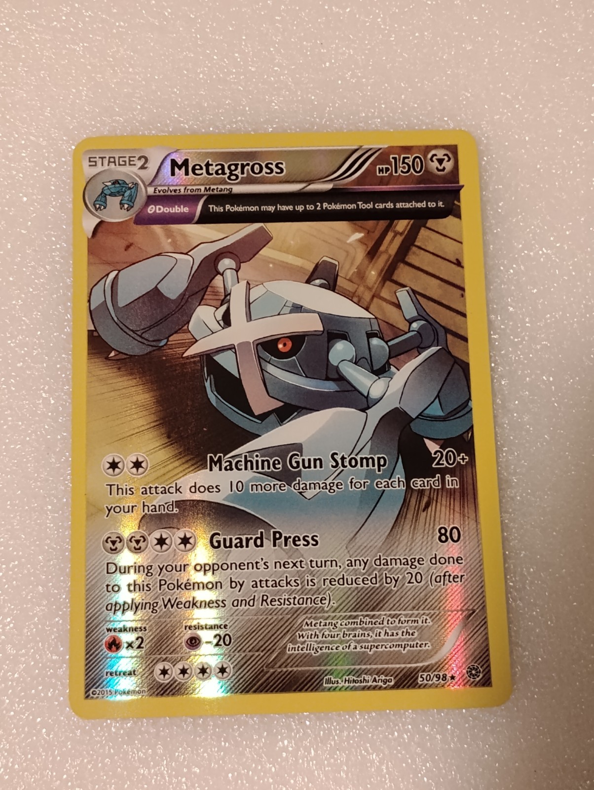 Metagross 50/98 XY - Ancient Origins Reverse Holo NM Free Shipping
