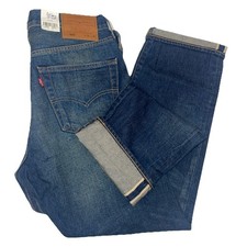 Levi 501 Original Fit Selvedge Dark Wash Button Fly 34X30