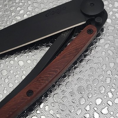 Deejo Taschenmesser ''Wood'' Schwarz Korallenholz 37g