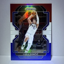 2021-22 Panini Prizm - Luka Doncic #223 Red White & Blue Prizm Dallas Mavericks 