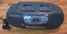 Vintage JVC RC-QW20 Stereo Boombox AM/FM Radio CD Dual Cassette Player TESTED.