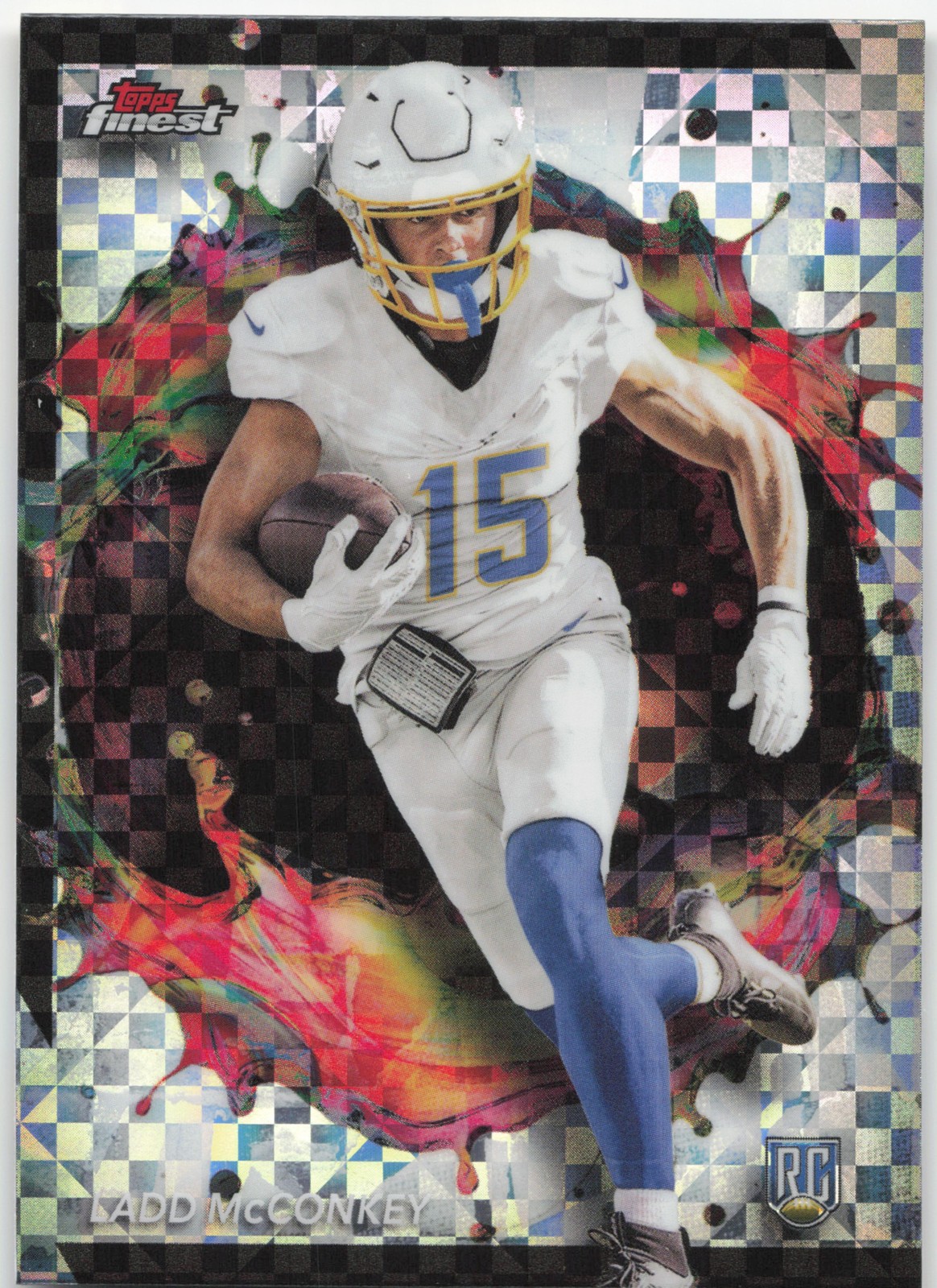 2024 Finest #261 Ladd McConkey Checkerboard Refractor Rare