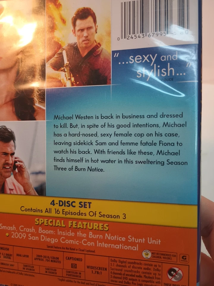 Selling Untested As Is (1) Pre-owned Vintage Burn Notice: Season 3 . - Image 4 of 4