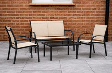 Metal Patio Set Outdoor Garden Furniture Small Lounge Sofa Chairs Dining Table