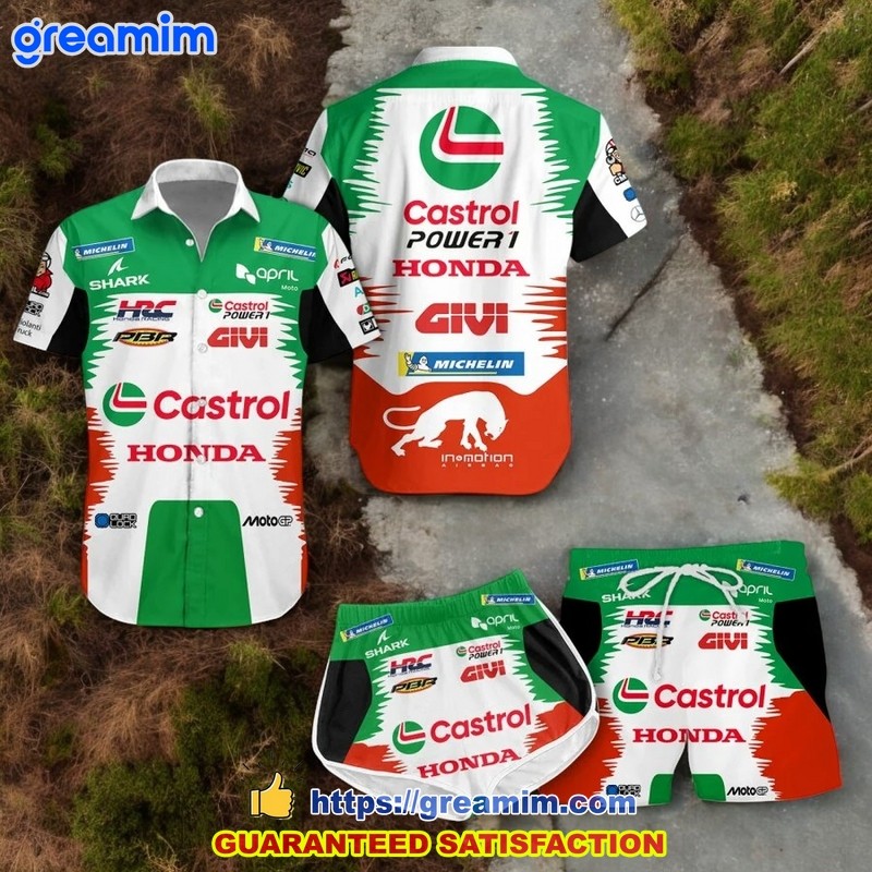 MotoGP LCR Honda Team 2025 Castrol Hawaiian Shirt | eBay