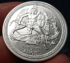 2014 Isle Of Man 1 Oz Silver Angel Round- Pobjoy Mint-backed By Isle Of Man Govt