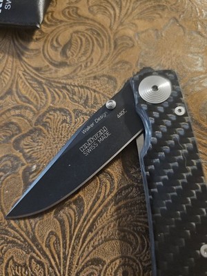 KLOTZLI WALKER DESIGN KNIFE Carbon Fiber Handles SWISS MADE Pocket