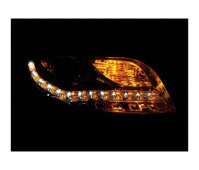 faros audi a4 b7 2004 2005 2006 2007 2008 luz diurna led ind. cromo lhd Foto 2 de 3