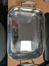 Le Creuset 3-lagiger rechteckiger Edelstahl-Br&auml;ter, 35 cm, silber,