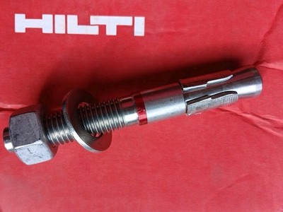 1 Box of 10 NEW Hilti 3/4'' x 5-1/2'' Kiwk Bolt Wedge Anchor KB-TZ2 SS304 2210286