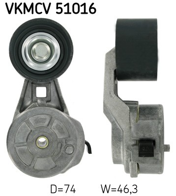 SKF VKMCV 51016 belt tensioner, V-ribbed belt for Mercedes-Benz