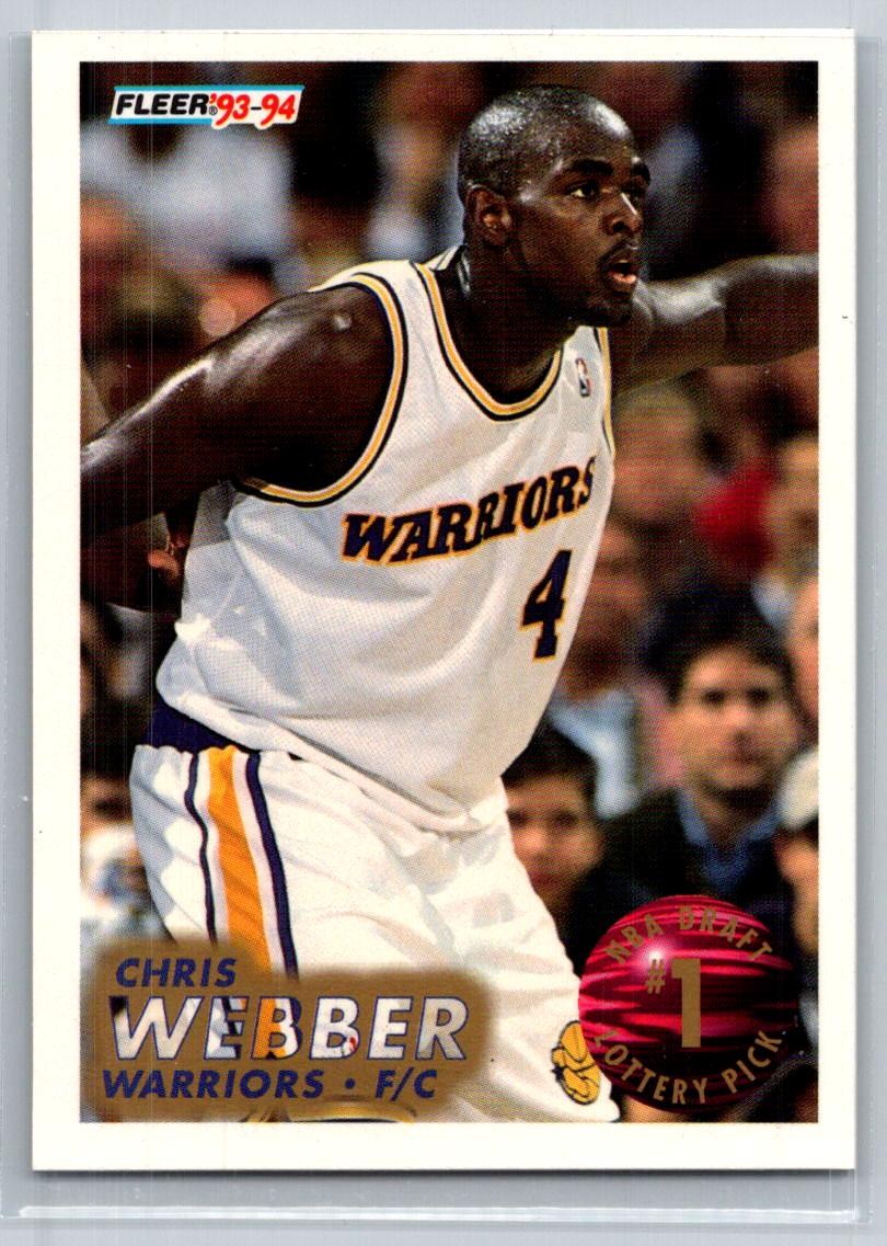 1993-94 Fleer #1 Chris Webber 1993 NBA Draft Lottery Pick Exchange
