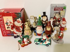 Lot of 13 Santa Christmas Figurines and Ornaments - Vintage and Collectibles