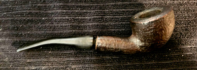 Vintage Estate Rusticated Bent Billiard Briar Pipe Unmarked-6'' in Length-9.9/10