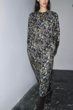 Zara ZW Collection Polyester Satin Fabric Floral Print Dress Size M NWT £49.99