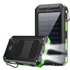 10000mAh Solar Power Bank with Type-C & Dual USB Ports for iPhone、Samsung & M...