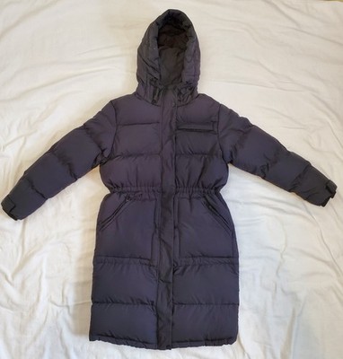 FB Sister Women s Long Puffer Coat Jacket Black XS Hooded Full Zip Quilted Warm