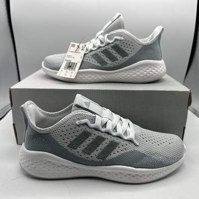 New Adidas Fluidflow 2.0 Light Blue White Running Shoes Women's Size 6.5