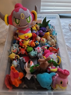 Pokémon Plush Lot HOOPAS BUNDLE Applause, Pokémon World 2000 Bk Plush, Ect