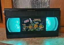 TMNT Tortugas Ninja Personalizado VHS Luz Nocturna Estante Decoración Nostalgia LED Regalo
