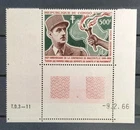 Coin Stamp Dated Airmail Congo Brazzaville General De Gaulle No. 38