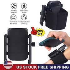 NEW Rotatable Wristband Phone Holder Armband Cell Phone Bag Sports Holder USA