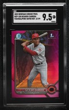 2022 Bowman Chrome Fuchsia Pink Vapor Refractor Ricardo Cabrera SGC 9.5 0j19