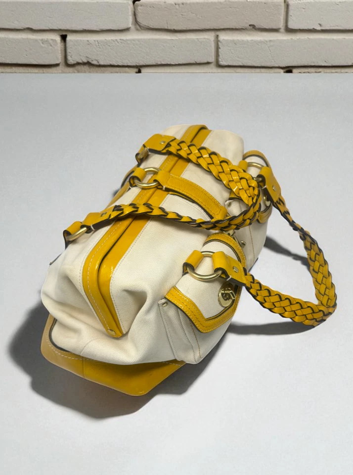 Coach Vintage Legacy Daphne Doctors Satchel Braid Frame Amber Yellow Limited Ed. - Image 3 of 4