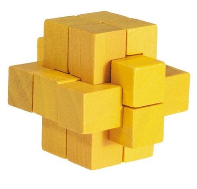 IQ-Test mini puzzle Würfel gelb