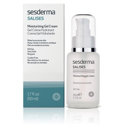 Sesderma SALISES Moisturizing Gel Cream, Acne Treatment for Oily & Combination