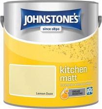 Johnstone's - Kitchen Paint - Lemon Daze - Matt Finish - Grease & Stain Resista