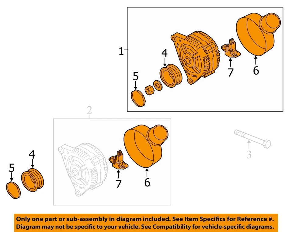 Alternador 2011 Audi S4 fabricante de equipamento original 127K milhas (LKQ~420027095) - Imagem 4 de 4