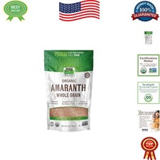 NOW Foods, Organic Amaranth Whole Grain, Source of Protein and Fiber, Gluten-Fre