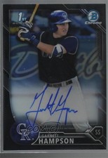 2016 Bowman Draft Chrome Pick Black Refractor 46/75 Garrett Hampson Auto 3k7