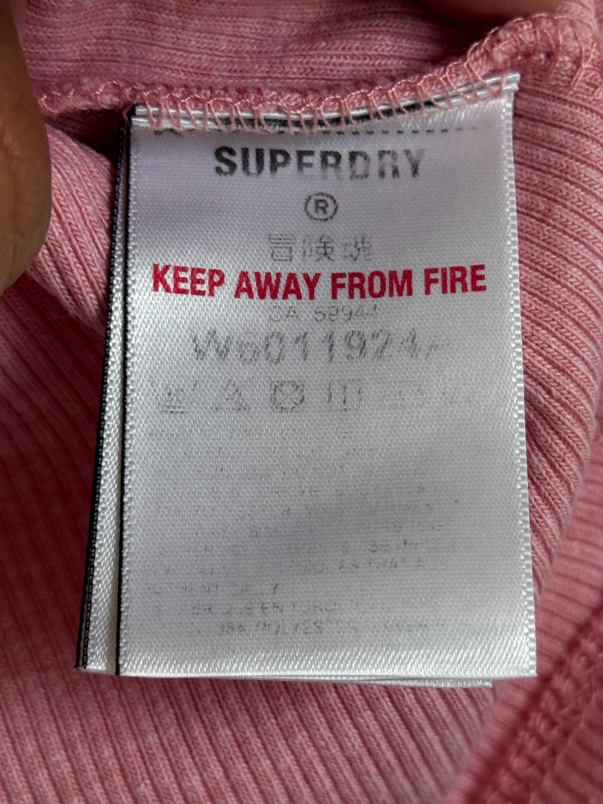 Superdry Cotton Essentials Lace Trim Ribbed Tank Top in Dusty Rose image 8